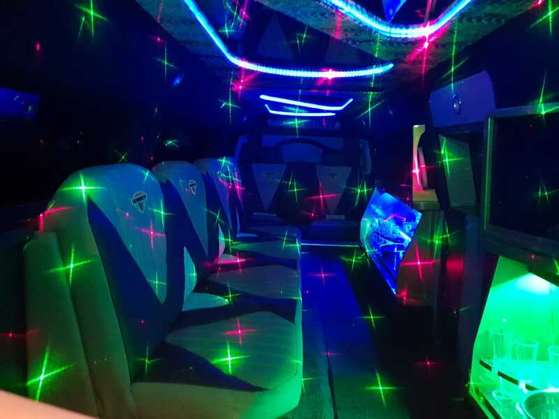 Light inside hummer limo 