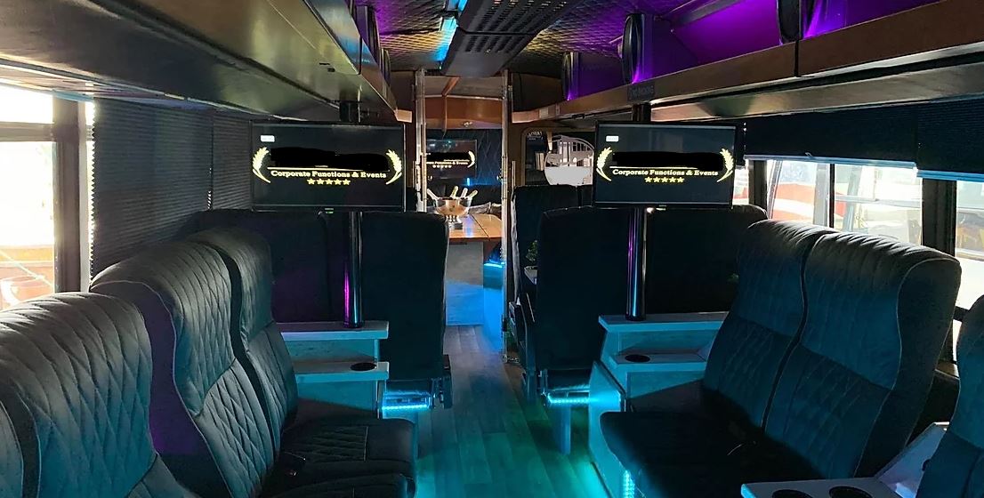 seating in vip partybus