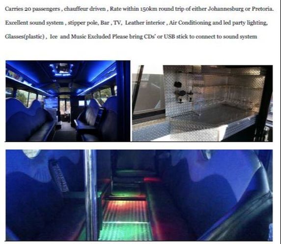 Silver Limo Party Bus hire